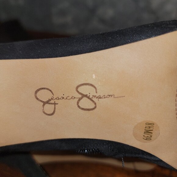 Jessica Simpson Black Suede Thigh High Boots with 4" Stiletto Heel, Size 8.5M/39 - Picture 7 of 12